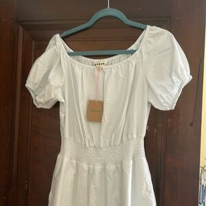 Gorgeous NWT tags Boden dress, white with fun stripes!